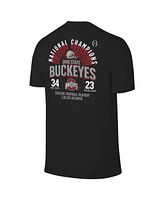 The Victory Men's Black Ohio State Buckeyes College Football Playoff 2024 National Champions Score T-Shirt