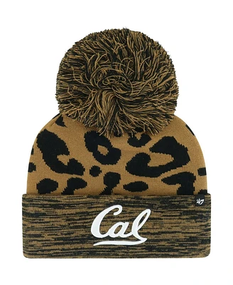 '47 Brand Women's Brown Cal Bears Rosette Cuffed Knit Hat with Pom