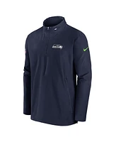 Nike Men's College Navy Seattle Seahawks Sideline Coach Half-Zip Jacket