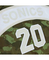 Mitchell & Ness Men's Gary Payton Camo Seattle Supersonics Hardwood Classics 1984/85 Ghost Green Swingman Jersey