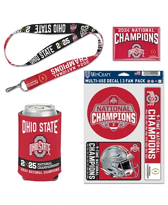 Wincraft Ohio State Buckeyes College Football Playoff 2024 National Champions Four-Piece Fan Pack