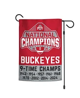 Wincraft Ohio State Buckeyes College Football Playoff 2024 National Champions 12'' x 18'' Double-Sided Garden Flag