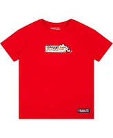 Freeze Max Big Boys and Girls Red Peanuts Snoopy's Slice Shop T-Shirt