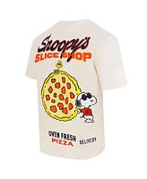 Freeze Max Men's Cream Peanuts Snoopy's Slice Shop T-Shirt