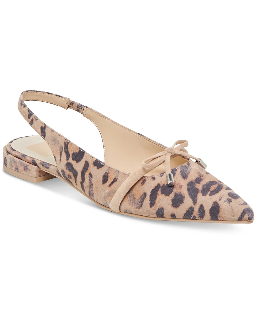 Dolce Vita Women's Payge Bow Pointed-Toe Slingback Flats