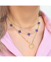 The Lovery Small Amethyst Clover Necklace 14K Gold