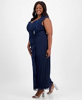 Connected Plus Sequin-Detail Dress