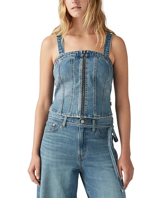 Levi's Women's Sculpted Cotton Smock-Back Bustier Top