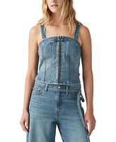 Levi's Premium Women's Sculpted Cotton Smock-Back Bustier Top