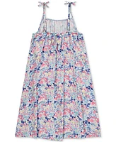 Hurley Big Girl Printed Sleeveless Tie-Back Swing Dress