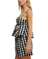 Free People Women's Mia Cotton Plaid Camisole