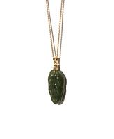 Leaf — Green jade necklace