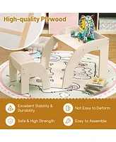 Kids Desk and Chair Set Wooded Toddler Table and Chair Set with Proper Height