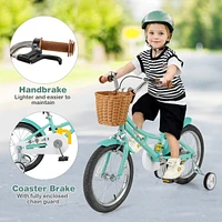 Kids Bike with Training Wheels and Dual Brake System Safe and Easy-to-Ride Bicycle for Young Riders