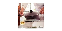 Cuisinel Glass Lid - 10"-inch/25.4-cm/264mm - Compatible with Lodge - Fully Assembled Tempered Replacement Cover - Oven Safe for Skillet Pots Pans