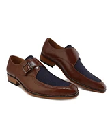 Gino Vitale Moc Toe Monk Strap Two-Tone Loafer
