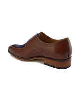 Gino Vitale Moc Toe Monk Strap Two-Tone Loafer