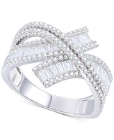 Diamond Crossover Ring (1 ct. t.w.) in 14k White Gold
