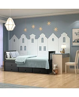 Captain's Bed with Trundle and 3 Storage Drawers