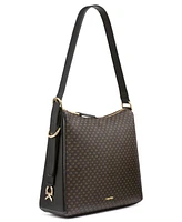 Calvin Klein Mandy Signature Top Zipper Shoulder Bag