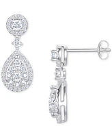 Diamond Drop Earrings (3/4 ct. t.w.) in 14k White Gold