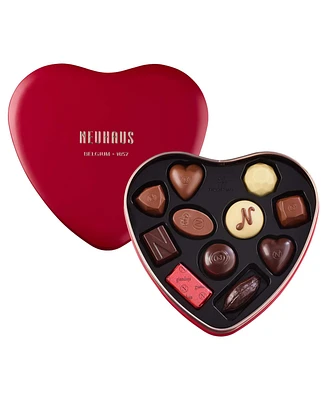 Neuhaus Red Metal Tin Chocolate Heart, 11 Piece