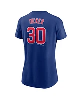 Nike Women's Kyle Tucker Blue Chicago Cubs Fuse Name Number T-Shirt