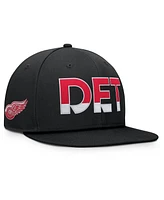 Fanatics Men's Black Detroit Red Wings Authentic Pro Rink Snapback Hat