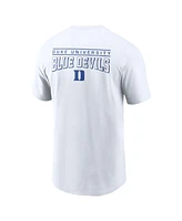 Nike Men's White Duke Blue Devils 2-Hit T-Shirt