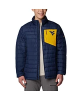 Columbia Men's Navy West Virginia Mountaineers Double Blitz Omni-Heat Infinity Insulated Full-Zip Jacket