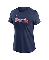 Nike Women's Ronald Acuna Jr. Navy Atlanta Braves Fuse Name Number T-Shirt