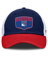 Fanatics Men's Blue New York Rangers Fundamental One-Time Trucker Adjustable Hat