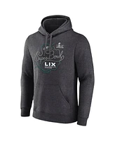 Fanatics Men's Heather Charcoal Philadelphia Eagles Super Bowl Lix Local Fleece Pullover Hoodie