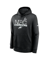 Nike Men's Black Philadelphia Eagles 2024 Nfc Champions Fleece Pullover Hoodie