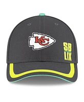 New Era Men's Gray Kansas City Chiefs Super Bowl Lix 9FORTY Adjustable Hat