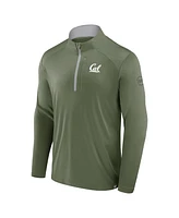 Fanatics Men's Olive Cal Bears Oht Military Appreciation Defender Quarter-Zip Jacket