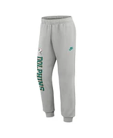 Nike Men's Silver Miami Dolphins Rewind Club Fleece Joggers