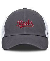 Nike Men's Gray Cincinnati Reds Wordmark Club Adjustable Trucker Hat