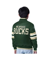 Starter Big Boys and Girls Hunter Green Milwaukee Bucks Scout Varsity Full-Snap Jacket