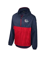 Colosseum Men's Navy Gonzaga Bulldogs Reloaded Anorak Half-Zip Jacket