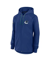 Fanatics Women's Blue Vancouver Canucks Authentic Pro Rink Fleece Full-Zip Jacket