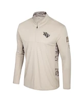 Colosseum Men's Natural Ucf Knights Oht Military Appreciation Quarter-Zip Jacket