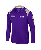 Colosseum Men's Purple Tcu Horned Frogs Oht Military Appreciation Quarter-Zip Hoodie Jacket