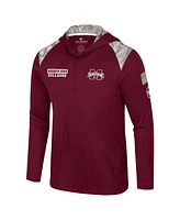 Colosseum Men's Maroon Mississippi State Bulldogs Oht Military Appreciation Quarter-Zip Hoodie Jacket