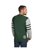 Tommy Hilfiger Men's Green/Heather Gray Green Bay Packers Acrylic Crewneck Pullover Sweatshirt