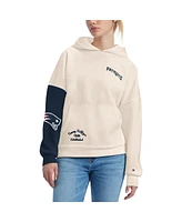 Tommy Hilfiger Women's Cream/Navy New England Patriots Harriet Pullover Hoodie