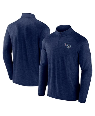 Fanatics Men's Navy Tennessee Titans Head-to-Head Raglan Quarter-Zip Jacket