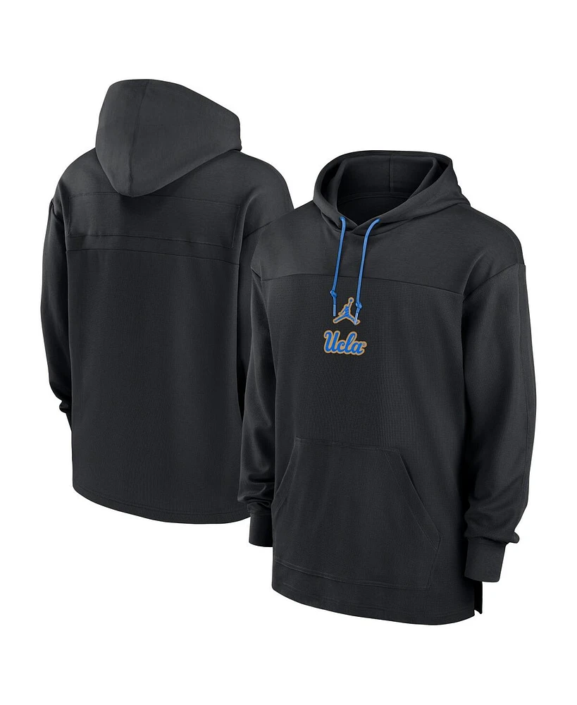 Jordan Men's Black Ucla Bruins 2024/25 Sideline Jersey Performance Pullover Hoodie