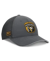 Fanatics Men's Gray Pittsburgh Penguins Authentic Pro Home Ice Trucker Adjustable Hat