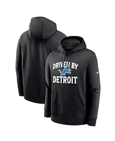Nike Men's Black Detroit Lions Fan Iconic Club Fleece Pullover Hoodie